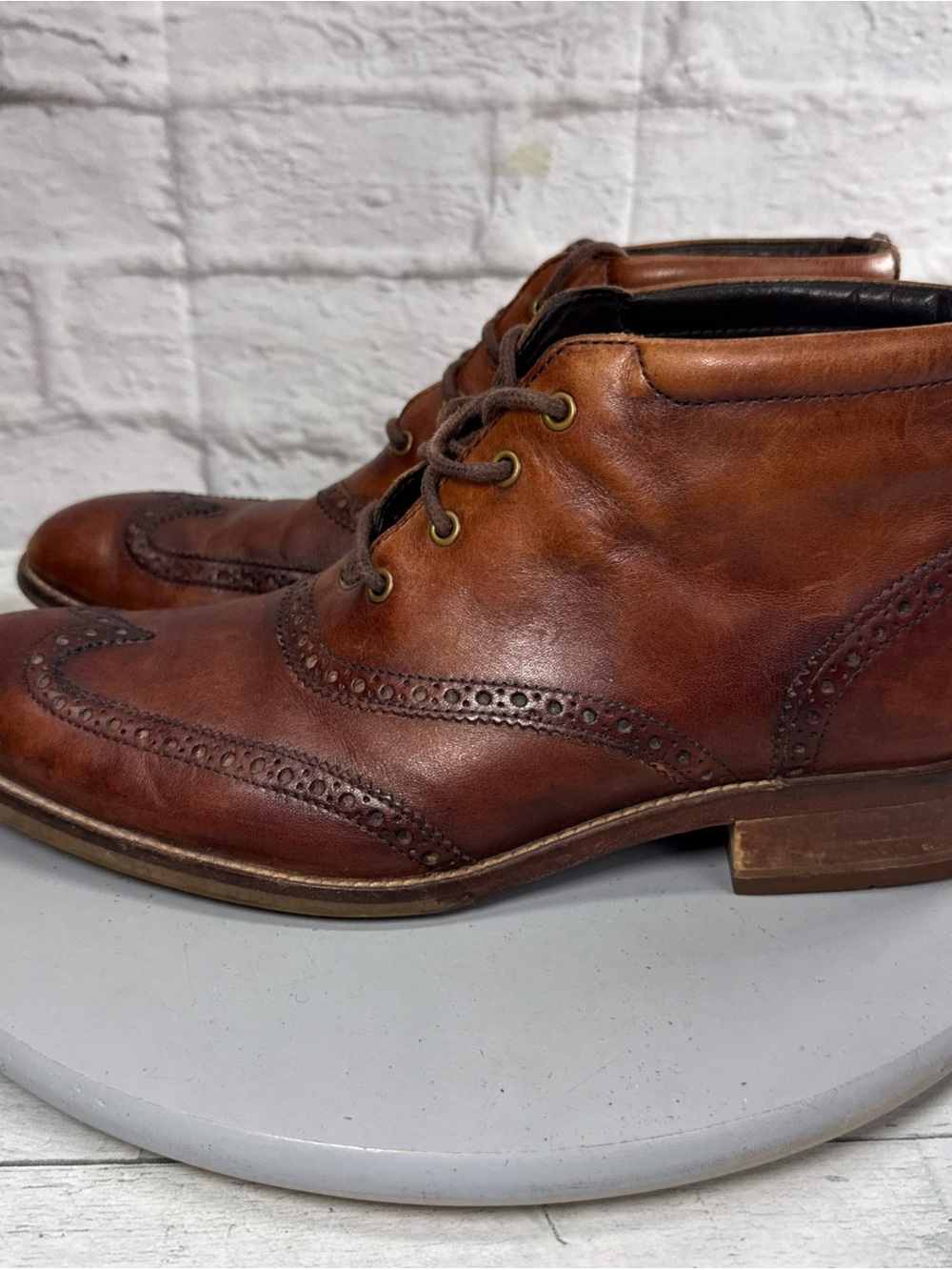 Cole Haan LIAM Chukka II Brown Wingtip Ankle Boots Oxford Men's Size 9.5